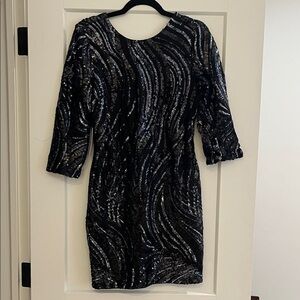 Black Sequin Mini Dress NWT Medium M